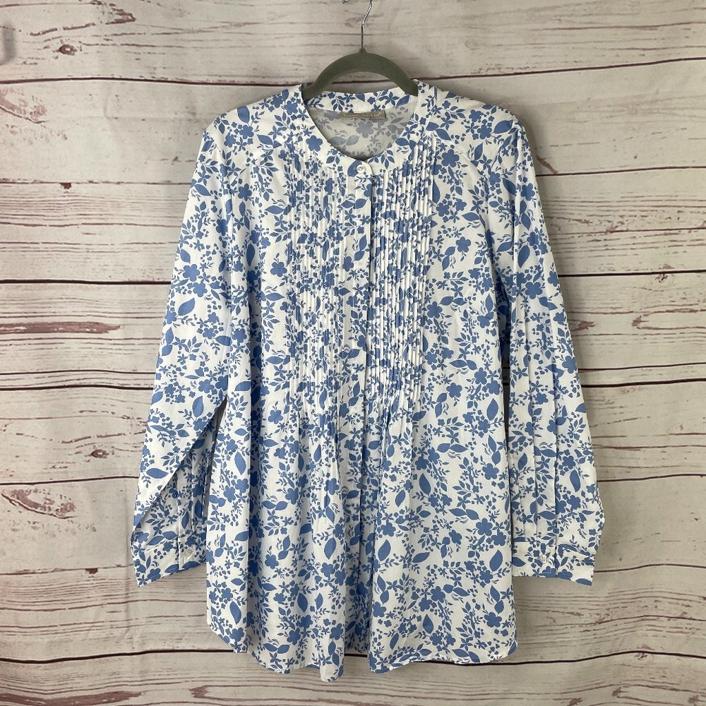 Woman Within Perfect Pintucked Shirt Size 18/20 - Picture 2 of 10